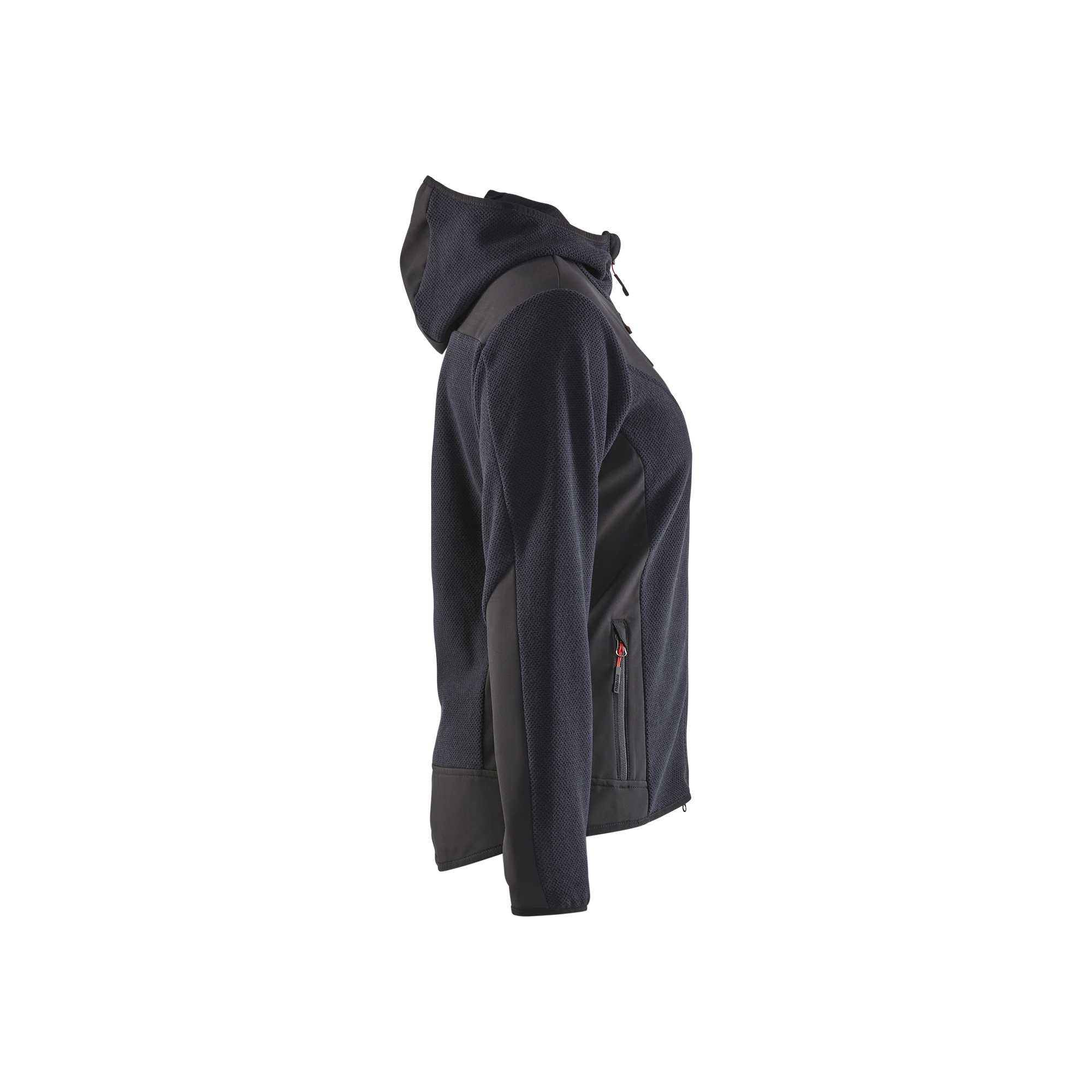 BLAKLADER 59412536 Women's knitted jacket with softshell and hood Knitted Work Jacket WOMEN - Stretch